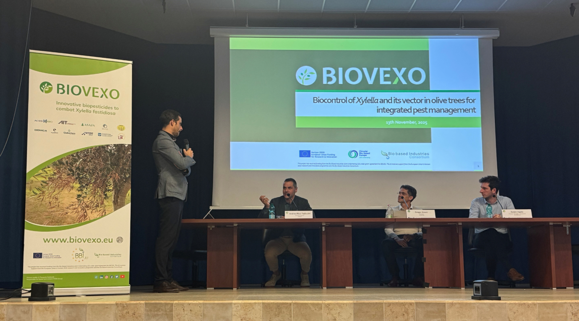 Image depicts a panel at the BIOVEXO Final Event
